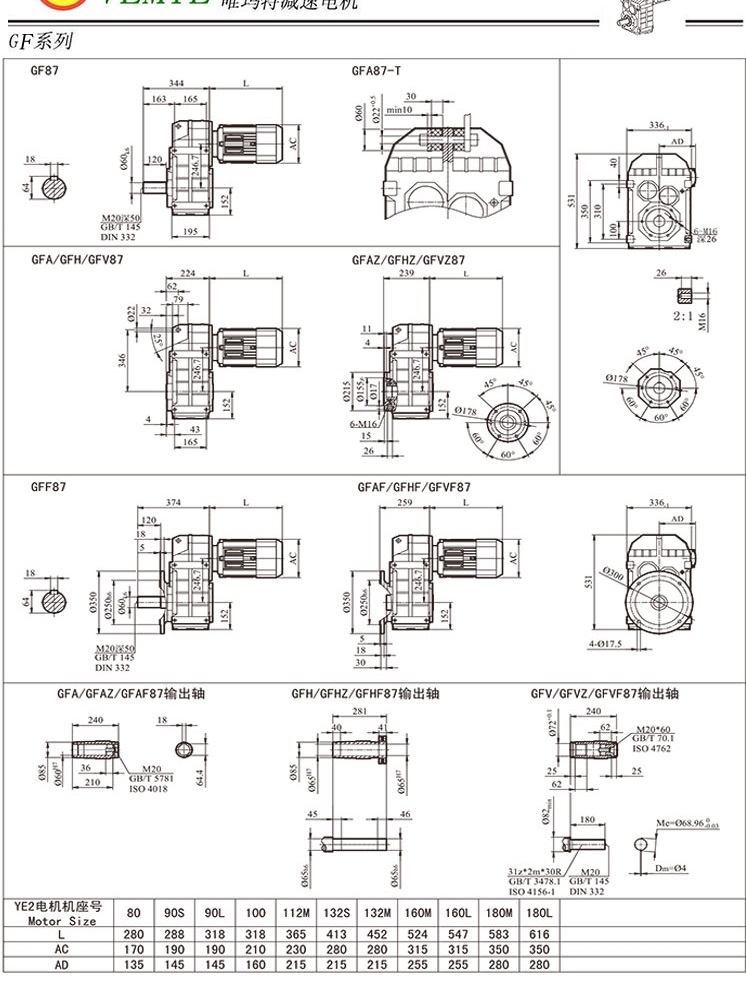 TF88減速機尺寸圖紙